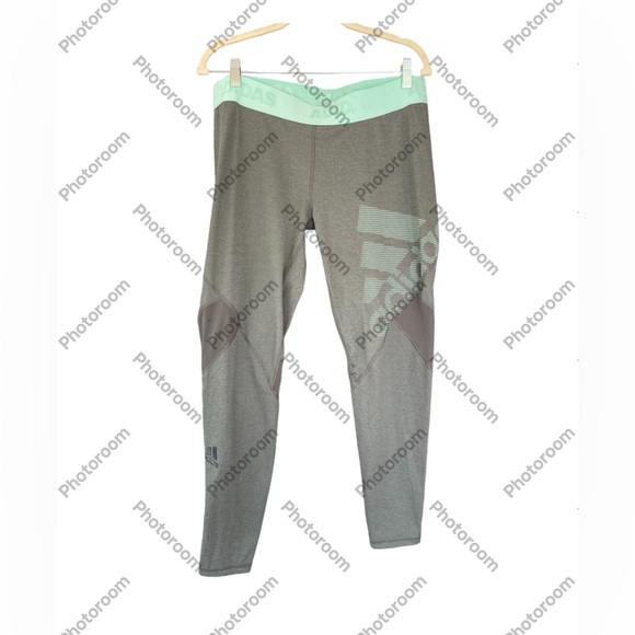 adidas Pants - Adidas Techfit Compression Mint Green Grey Leggings XL